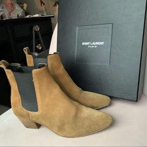 Saint Laurent Chelsea Boot Size 38 Tan